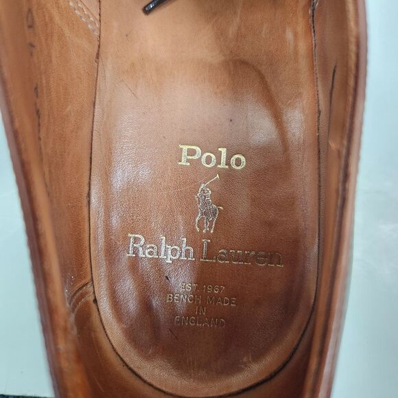 Polo Ralph Lauren Mens Benchmade In England Cap Toe Oxford Lace Up Shoes 9 D - Picture 4 of 9